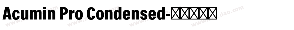 Acumin Pro Condensed字体转换